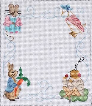 click here to view larger image of Peter Rabbit and Friends Birth Announcement   (hand painted canvases 2)