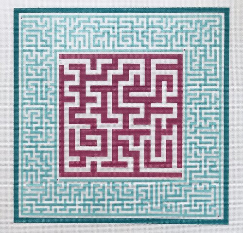 click here to view larger image of Pink Center Maze (hand painted canvases)