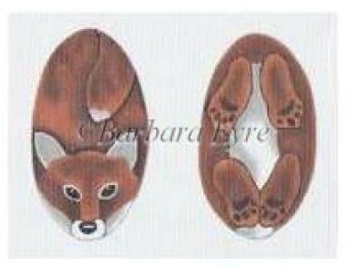 click here to view larger image of Fox Scissor Case (hand painted canvases)