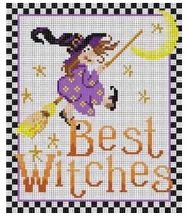 click here to view larger image of Best Witches (hand painted canvases)