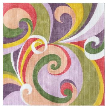click here to view larger image of Puccious Swirls (hand painted canvases)