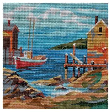 click here to view larger image of Boat Landing (hand painted canvases)