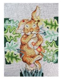 click here to view larger image of Sleeping Bunny Brick Cover (hand painted canvases)