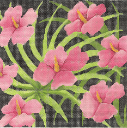 click here to view larger image of Pink Hibiscus (hand painted canvases)