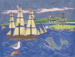 click here to view larger image of Ship and Shore (hand painted canvases)
