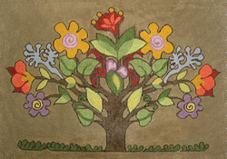 click here to view larger image of Flowering Tree (hand painted canvases)