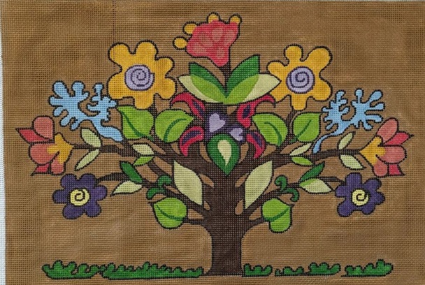 click here to view larger image of Flowering Tree (hand painted canvases)