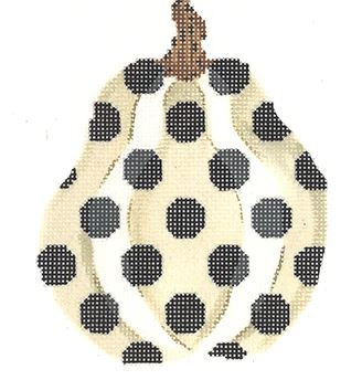 click here to view larger image of Black Polka Dot Gourd (hand painted canvases)