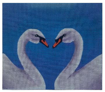 click here to view larger image of Swan Love (hand painted canvases)