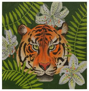 click here to view larger image of Tiger Lily (hand painted canvases)