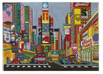 click here to view larger image of Times Square (hand painted canvases)