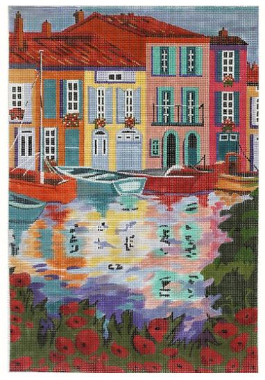 click here to view larger image of Reflections in Annecy (hand painted canvases)
