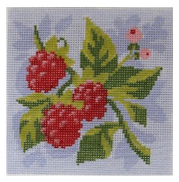 click here to view larger image of Fruit Square Raspberries (hand painted canvases)
