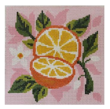 click here to view larger image of Fruit Square Orange (hand painted canvases)