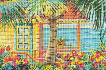 click here to view larger image of Tropical View (hand painted canvases)
