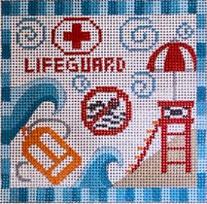 click here to view larger image of Lifeguard Square  (hand painted canvases)