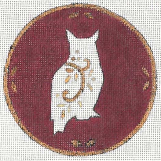 click here to view larger image of Owl Ornament  (hand painted canvases)