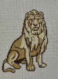 click here to view larger image of Ludwig Lion - Brown (hand painted canvases)