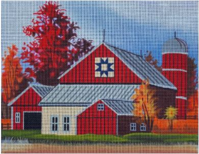 click here to view larger image of Fall Barn (hand painted canvases)