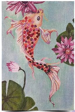 click here to view larger image of Swimming Koi (hand painted canvases)