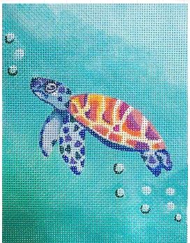 click here to view larger image of Turtle Bubbles (hand painted canvases)