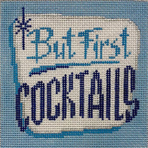 click here to view larger image of But First Cocktails (hand painted canvases)