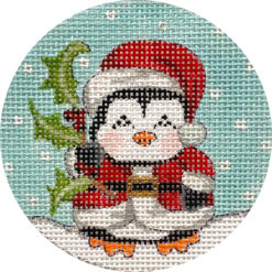 click here to view larger image of Santa Penguin (hand painted canvases)