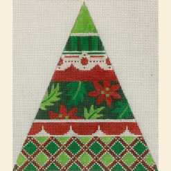 click here to view larger image of Small Christmas Pattern Tree Shape (hand painted canvases)
