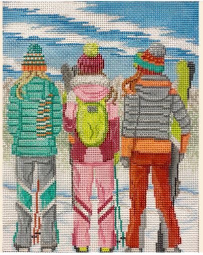 click here to view larger image of Three Girls in Winter (hand painted canvases)