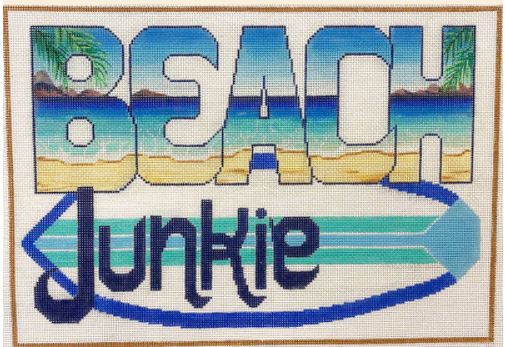 click here to view larger image of Beach Junkie (hand painted canvases)