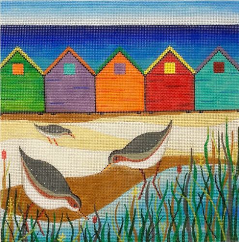click here to view larger image of Sandpiper and Huts (hand painted canvases)
