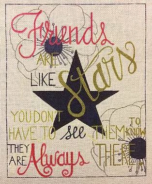 click here to view larger image of Friends are like Stars (hand painted canvases)