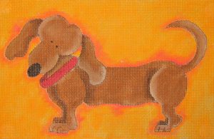 click here to view larger image of Hot Diggety Dog (hand painted canvases)
