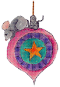click here to view larger image of Mouse on an Ornament (hand painted canvases)