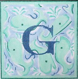 click here to view larger image of Lilly Inspired Letter - Whales (hand painted canvases 2)