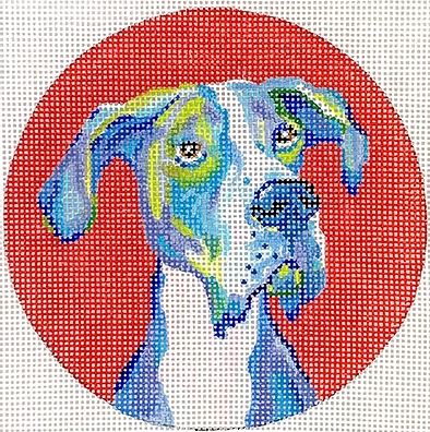 click here to view larger image of Mini Ornament - Great Dane (hand painted canvases 2)