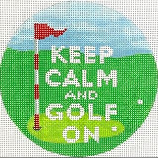 click here to view larger image of Keep Calm and Golf On (hand painted canvases 2)