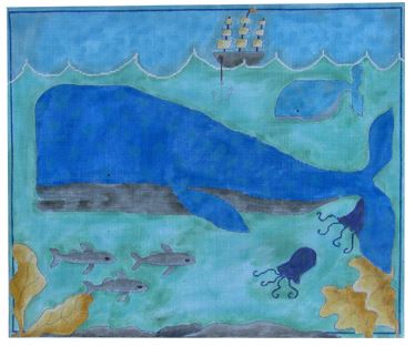 click here to view larger image of Whale of a Tale, A (hand painted canvases)