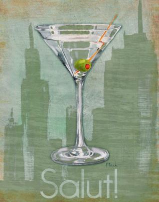 click here to view larger image of Big City Cocktails - Martini   (hand painted canvases)