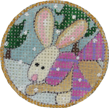 click here to view larger image of Little Round - Bunny (hand painted canvases)