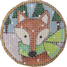 click here to view larger image of Little Round - Fox (hand painted canvases)