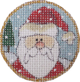 click here to view larger image of Little Round - Santa (hand painted canvases)