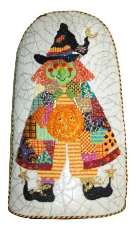 click here to view larger image of Patchwork Witch (hand painted canvases)