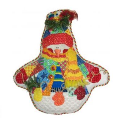 click here to view larger image of Patchwork Snowman w/Mittens Stitch Guide (books)