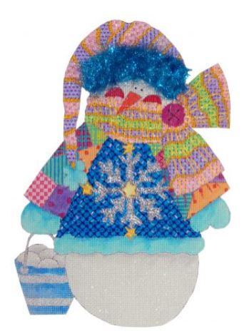 click here to view larger image of Snowflake Patchwork Snowman Stitch Guide (books)