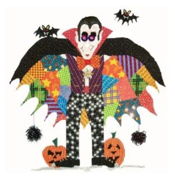 click here to view larger image of Patchwork Dracula (hand painted canvases)