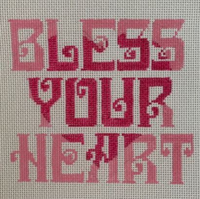 click here to view larger image of Bless Your Heart (hand painted canvases)