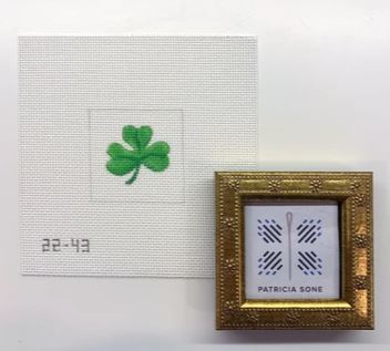 click here to view larger image of Shamrock w/Frame (hand painted canvases)