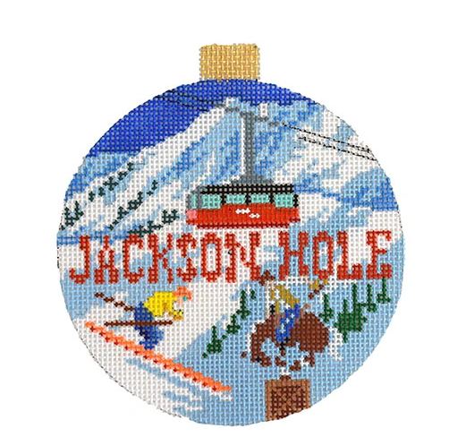 click here to view larger image of Ski Resorts - Jackson Hole (hand painted canvases)
