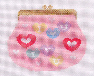 click here to view larger image of Hearts Purse  (hand painted canvases)